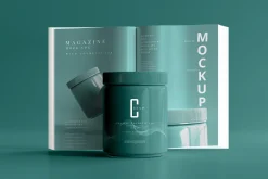 Plastic Cosmetic Jar Mockups