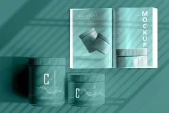 Plastic Cosmetic Jar Mockups