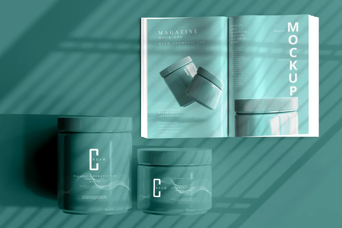 Plastic Cosmetic Jar Mockups