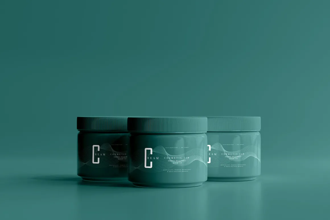 Plastic Cosmetic Jar Mockups