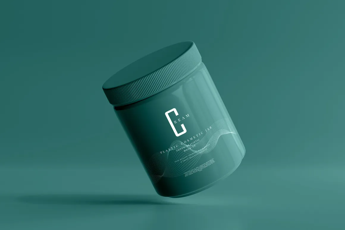 Plastic Cosmetic Jar Mockups