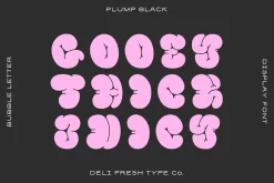 Plump: A Bubble Letter Font