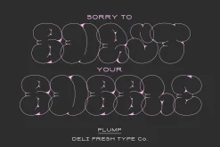 Plump: A Bubble Letter Font