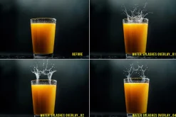 PNG water splashes digital overlays
