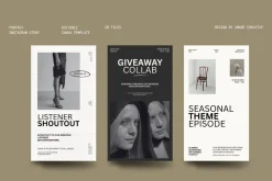 20 Podcast Instagram Story Template