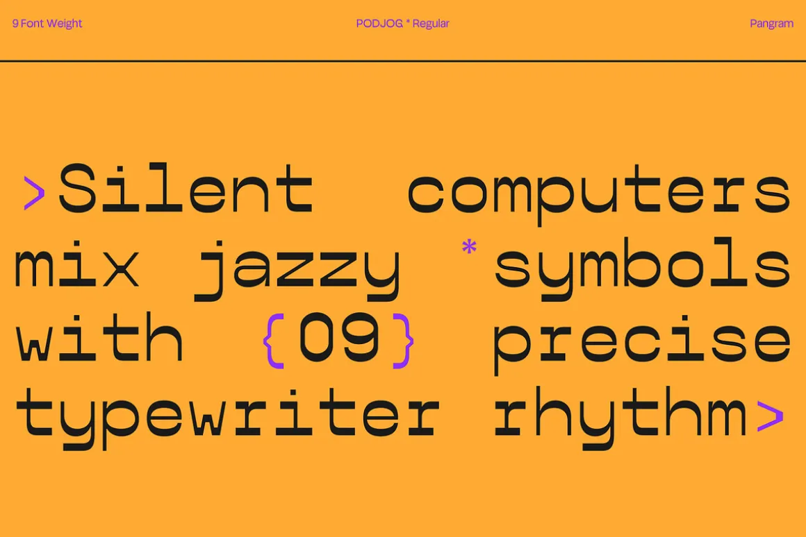 Podjog – Minimalist Monospace Font