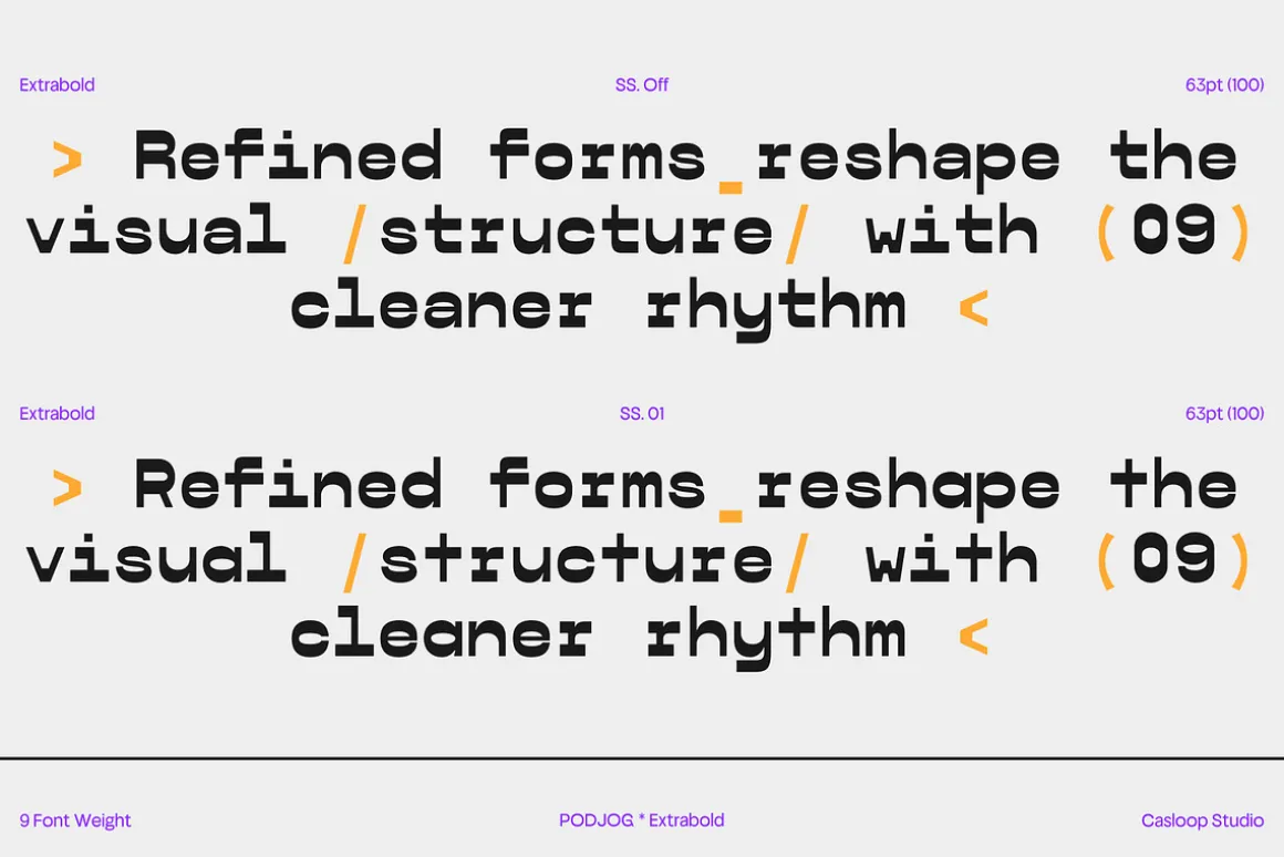 Podjog – Minimalist Monospace Font