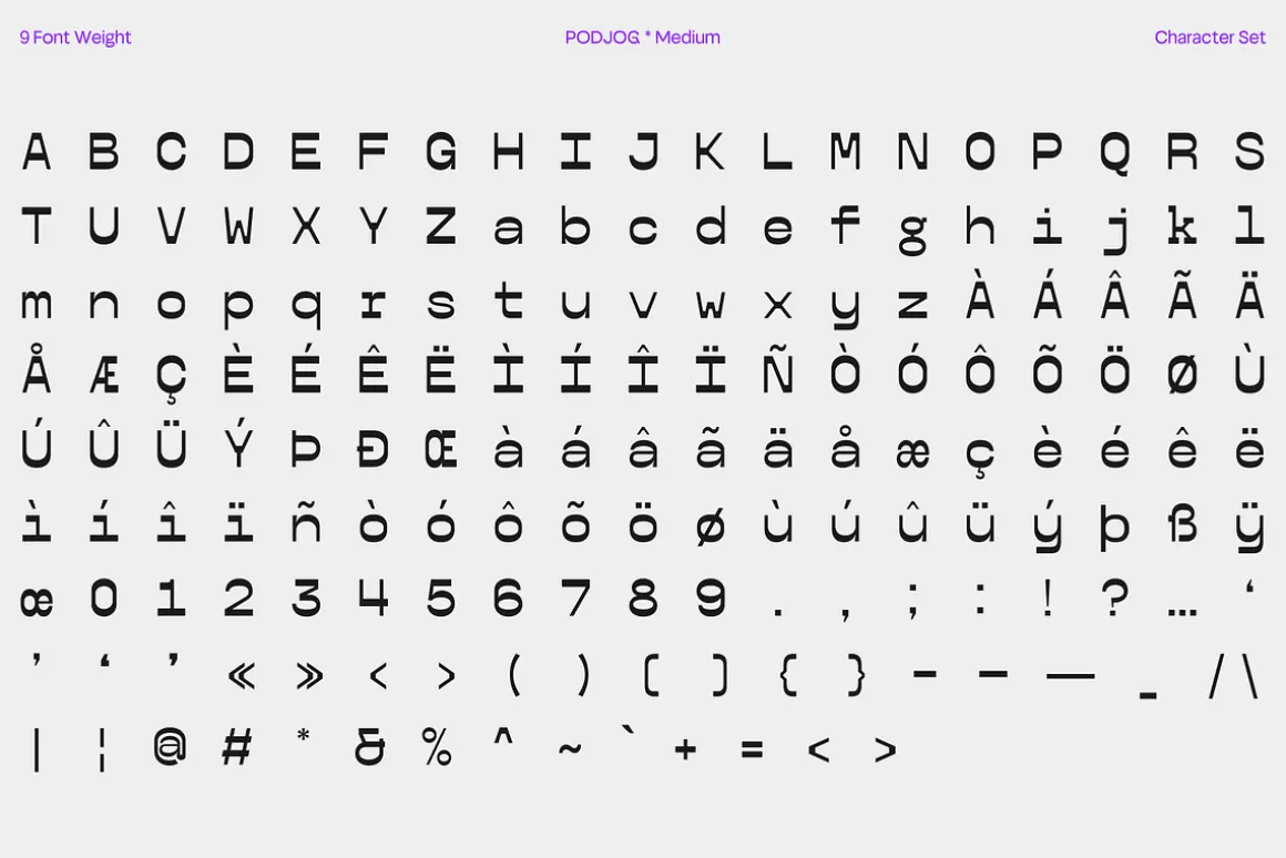 Podjog – Minimalist Monospace Font