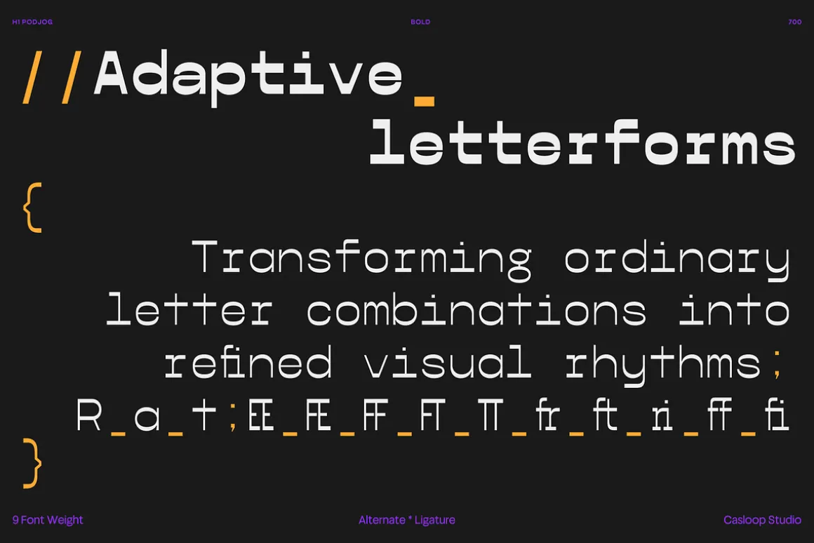 Podjog – Minimalist Monospace Font