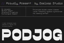 Podjog – Minimalist Monospace Font