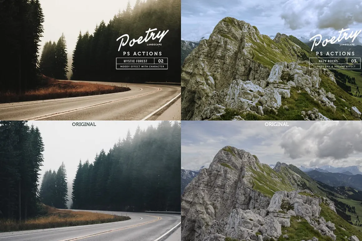 Poetry Landscape Photoshop Actions