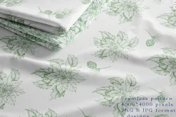 Poinsettia pattern Toile de Jouy