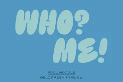Pool Noodle: A Bubble Letter Font