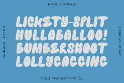 Pool Noodle: A Bubble Letter Font