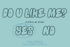 Pool Noodle: A Bubble Letter Font