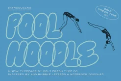 Pool Noodle: A Bubble Letter Font
