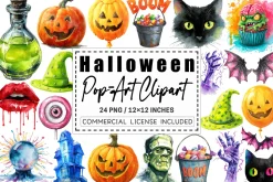 Pop-Art Halloween Clipart