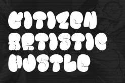 Poppoly Graffiti Bubble Display Font
