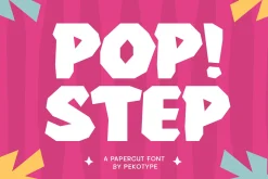 Popstep - Papercut Font