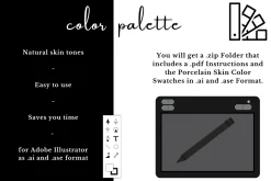 Porcelain Skin Tones Color Swatches