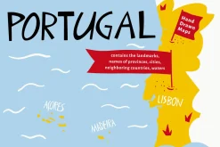 Portugal. Hand Drawn Maps With Names