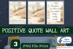 Positive Mind Printable Wall Art