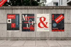 Posters Concrete Wall PSD