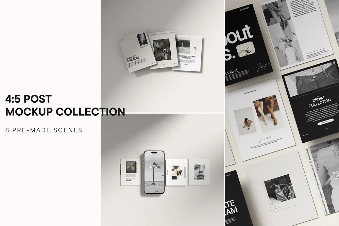 4:5 Post Mockup Collection