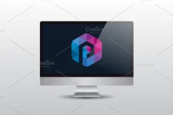 Power Cube - Letter P Logo