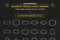 192 Premade Logo & 24 Vintage Badge