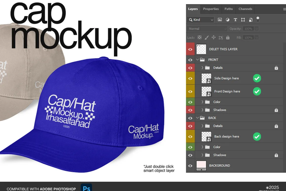 Premium Hat Mockup | Easy to Use
