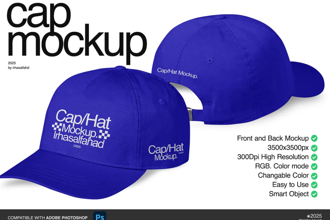 Premium Hat Mockup | Easy to Use