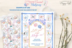 Preppy Coastal Mahjong Clipart