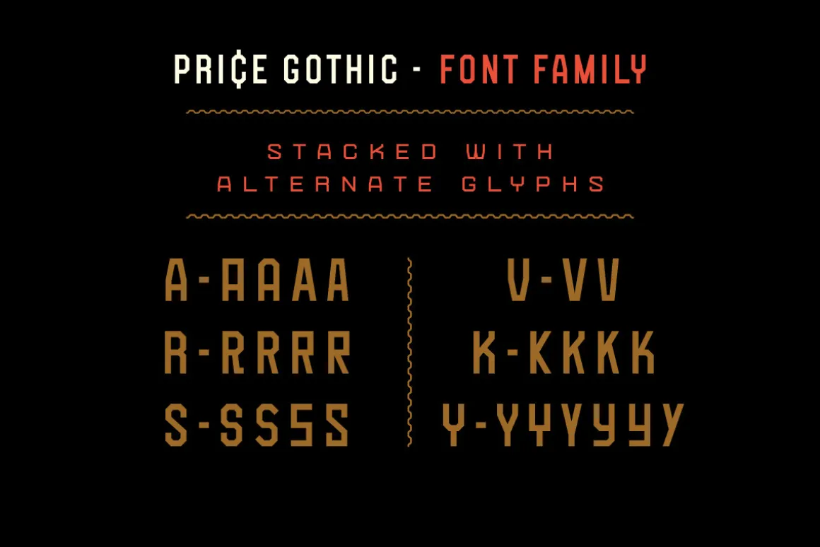 Price Gothic Font Family