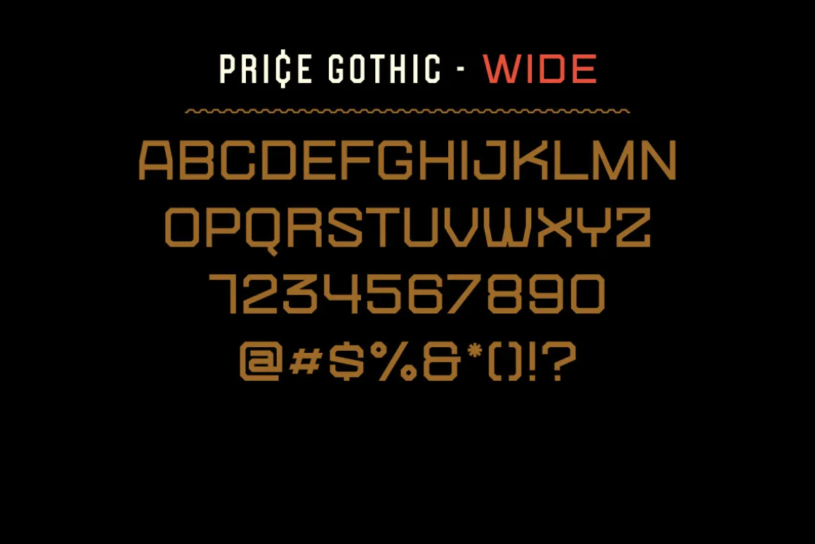 Price Gothic Font Family