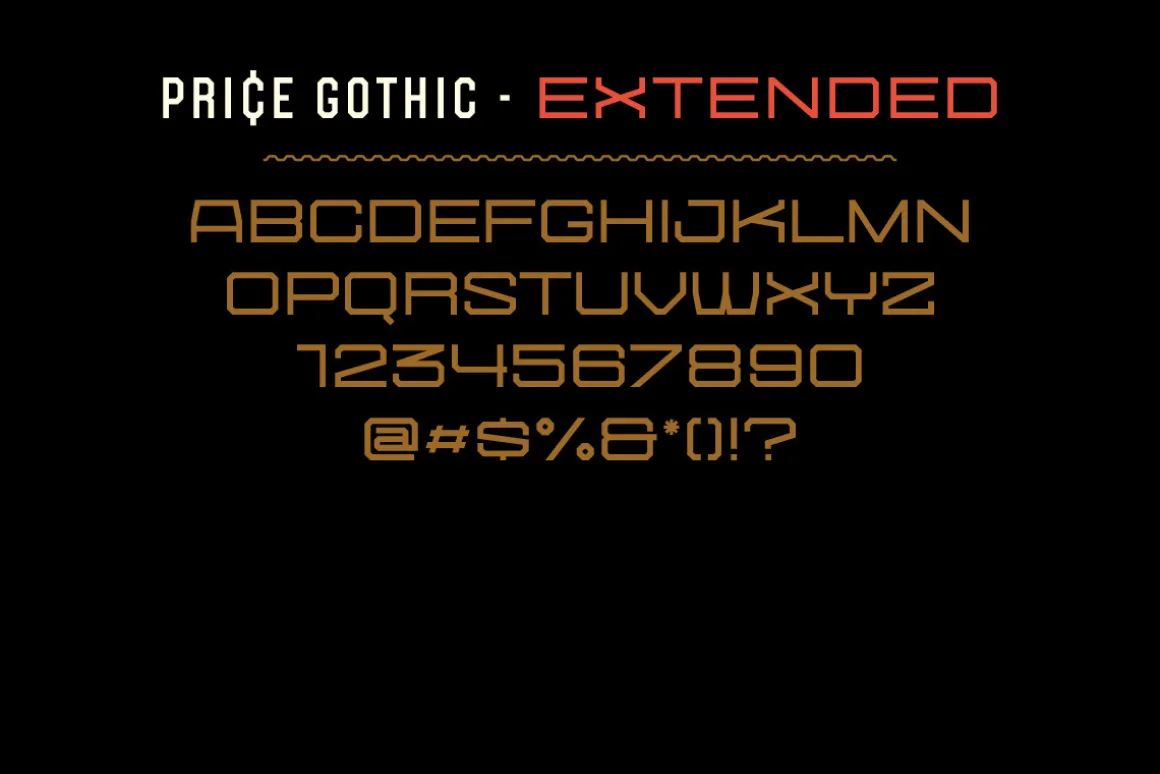 Price Gothic Font Family