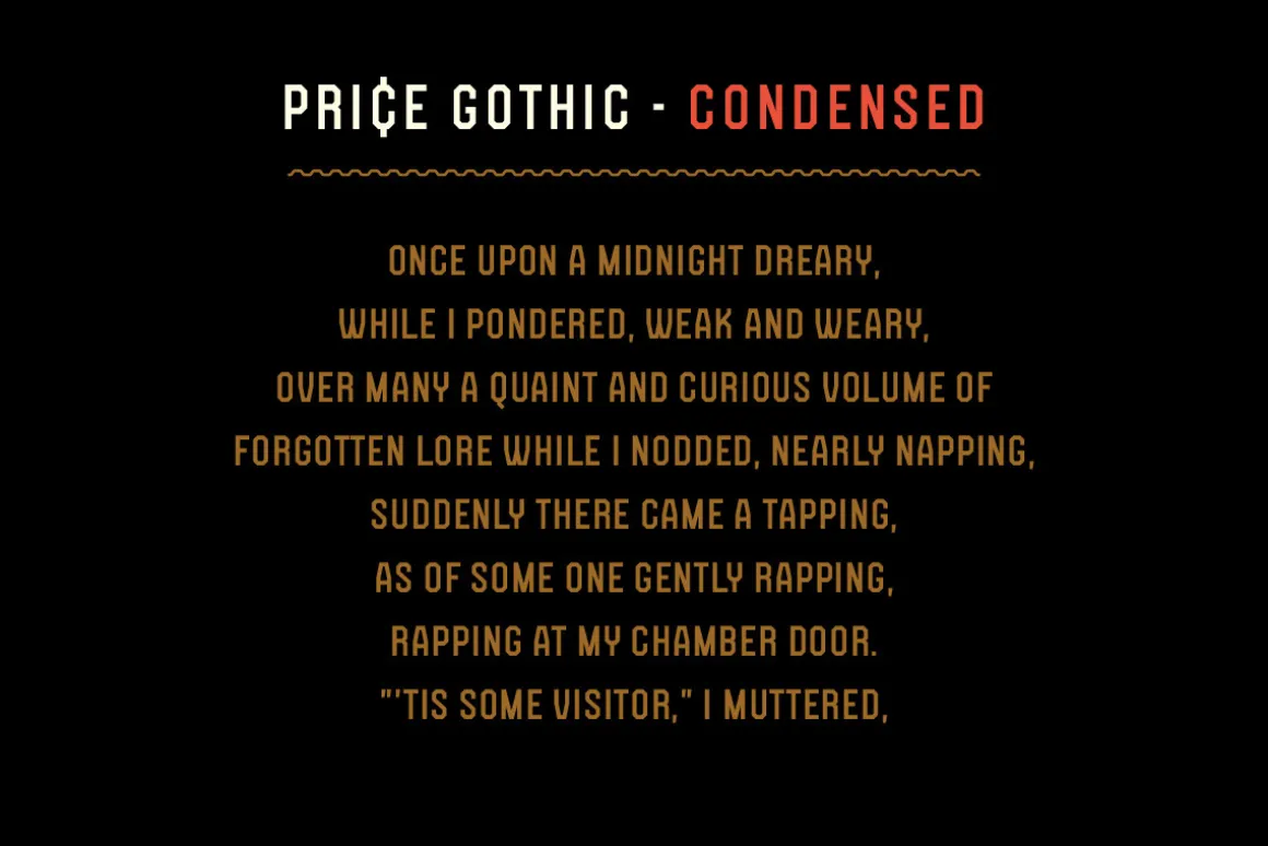 Price Gothic Font Family