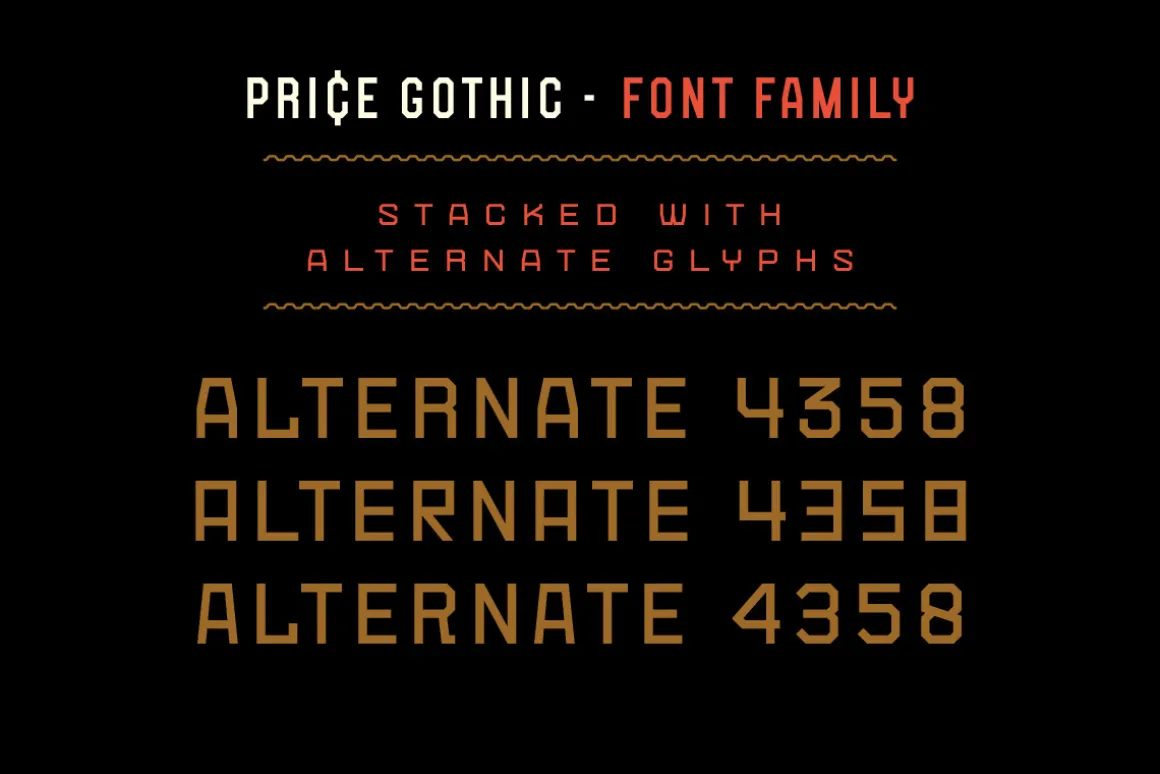 Price Gothic Font Family