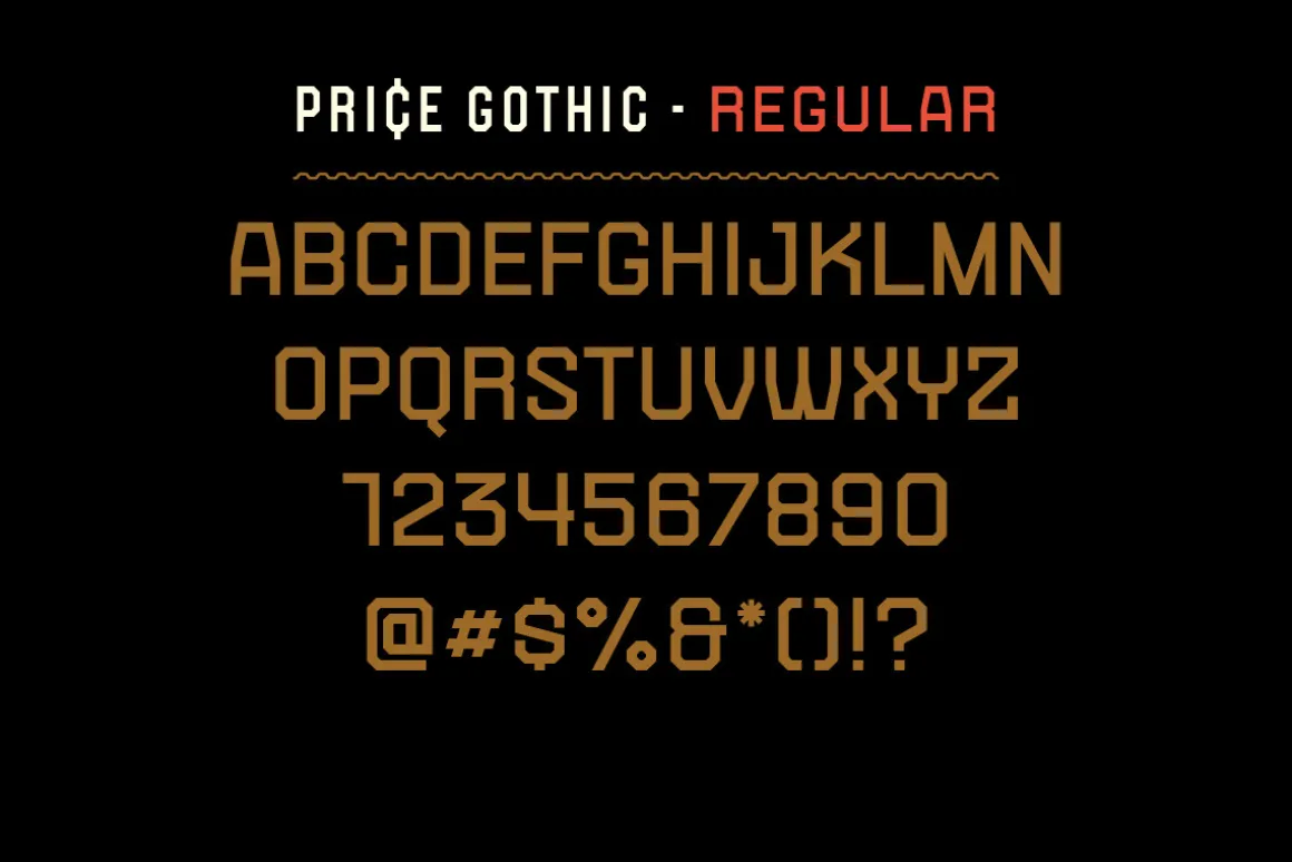 Price Gothic Font Family