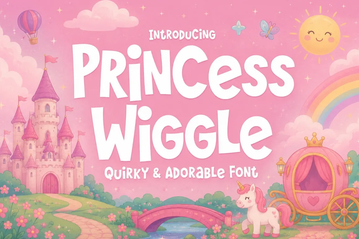 Princess Wiggle - Adorable Font