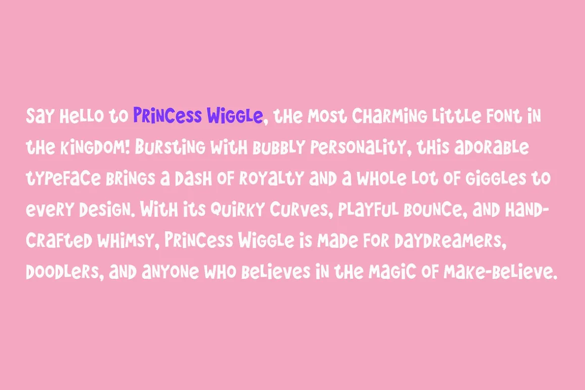 Princess Wiggle - Adorable Font