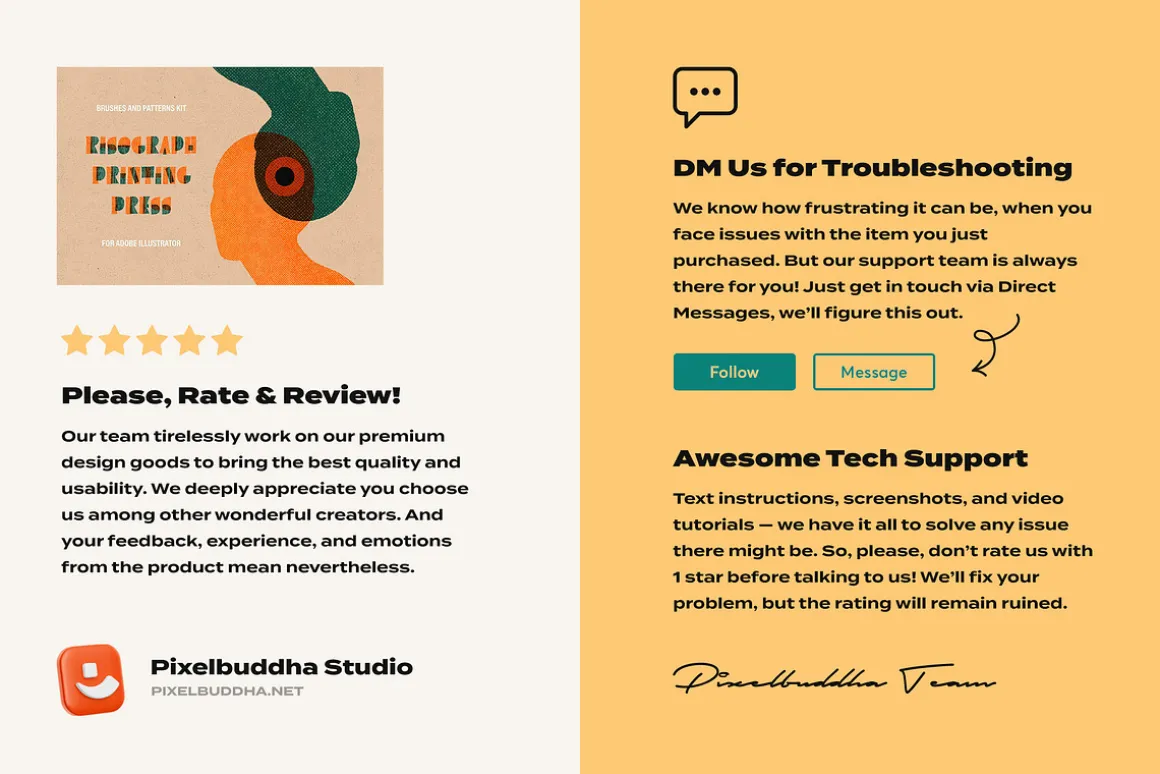 Printing Press Illustrator Brushes