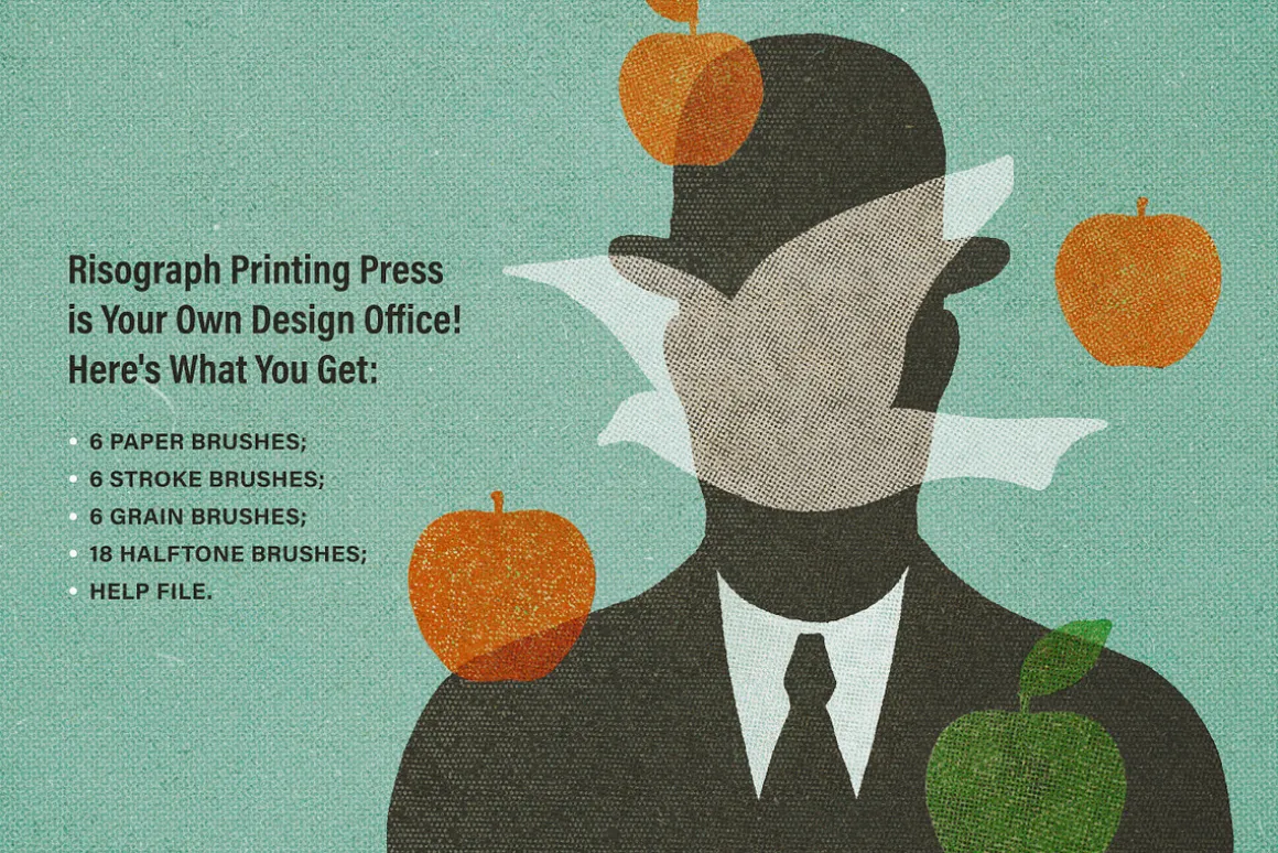 Printing Press Procreate Brushes