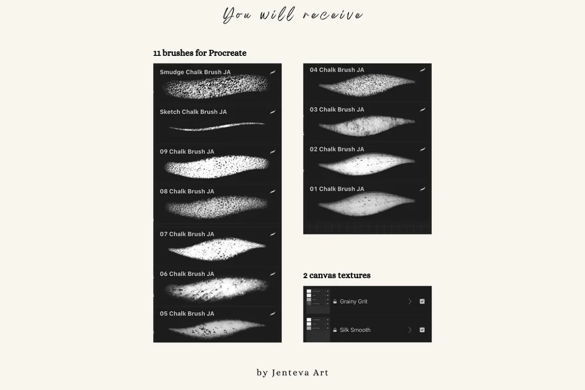 Procreate Chalk Brush Set