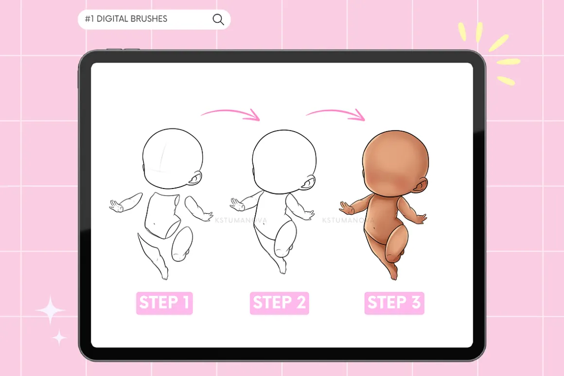 Procreate chibi maker brushes