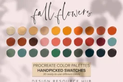 Procreate Color Palette Fall Flowers