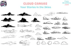 Procreate Comic Cloud Outline Brush