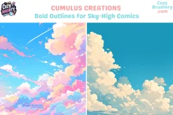 Procreate Comic Cloud Outline Brush