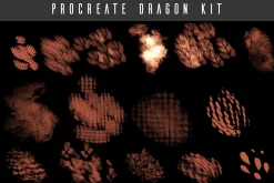 Procreate Dragon Brush Kit