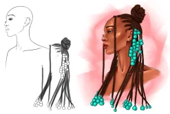 Procreate face afro girl brushes